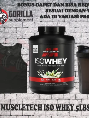MUSCLETECH ISO WHEY 5lbs 5 lbs 100% Whey Protein Isolate Isowhey